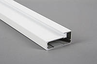 Алюминиевый рамочный профиль М4 для мебельных фасадов длина 5,95м белый (цена 1пог.м)
