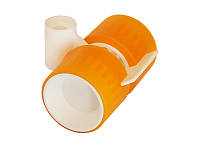 Мебельный ролик OgTM Formula 40 Nylon со стопором белый/оранжевый