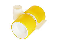 Мебельный ролик OgTM Formula 40 Nylon со стопором белый/желтый