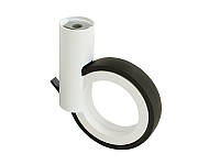 Мебельный ролик OgTM Rotola 150 Zama со стопором белый/черный