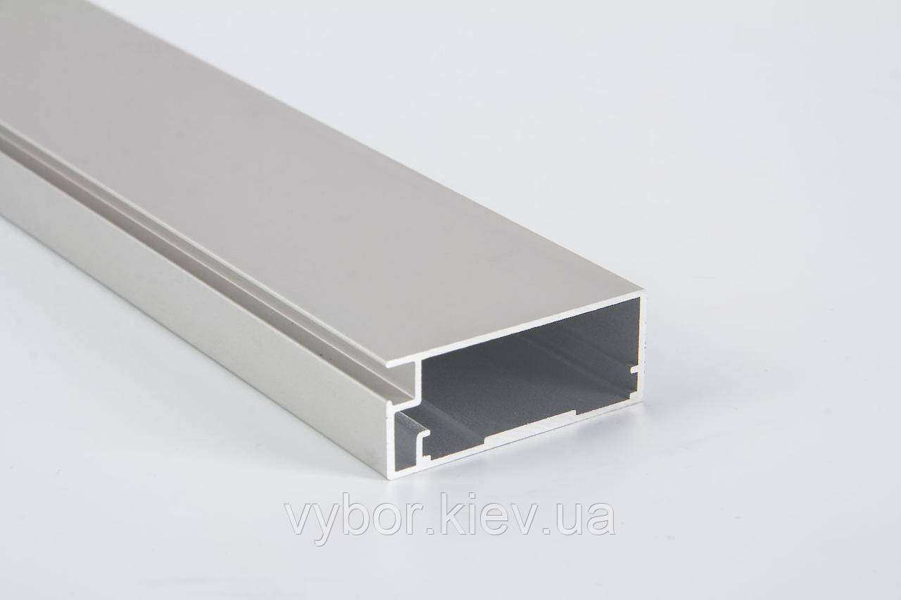 Алюминиевый рамочный профиль М12 для мебельных фасадов длина 5,95м алюминий натуральный (серебро) (цена - фото 1 - id-p1468869132