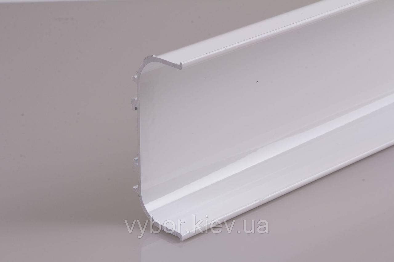 Профиль алюминиевый для фасадов без ручек С-образный длина 5,95м белого цвета (Профиль ФБР С) (цена 1пог.м) - фото 1 - id-p1468869142