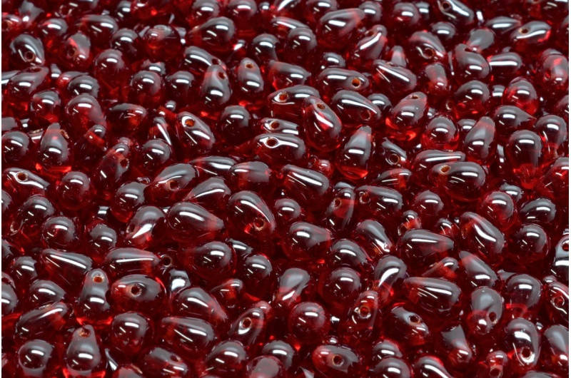 

Drop 6x4 mm Чеські скляні намистини (10 шт) Бордовий