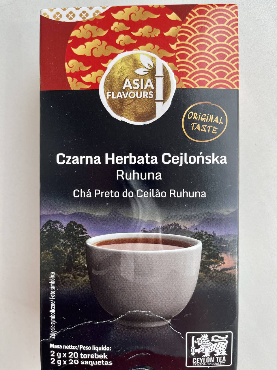 

Черный цейлонский чай с плантации Ruhuna ASIA Flavours (2гх20шт) 40г