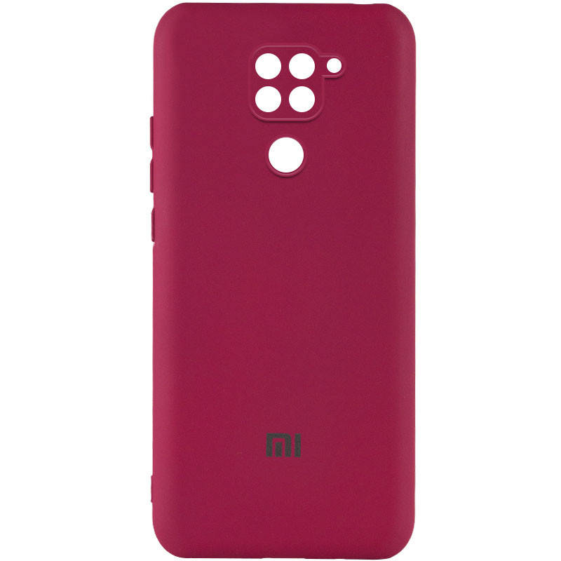 

Чехол силиконовый с защитой камеры для Xiaomi Redmi Note 9 / Redmi 10X / Чехол на Нот 9 на редми 10, Бордовый
