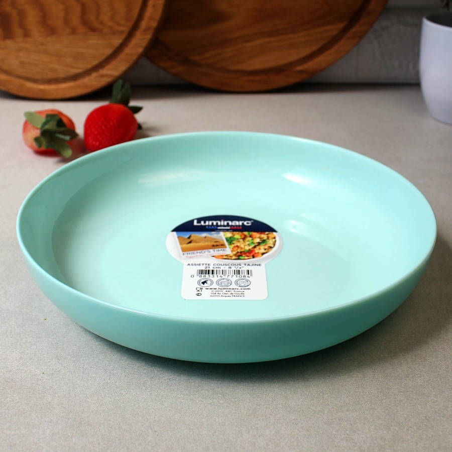 

Лазурная суповая тарелка с высокими бортиками Luminarc Friend Time Turquoise 21 см (P6360), Голубой