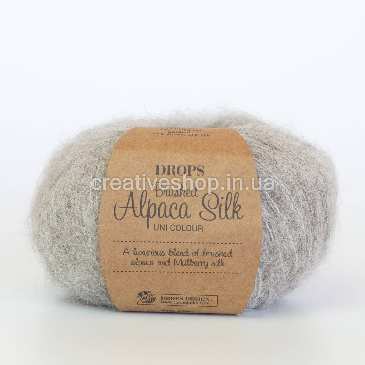 

Пряжа Drops Brushed Alpaca Silk (цвет 02 light grey)