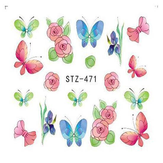 

Наклейки-слайды водные для дизайна ногтей STZ-471