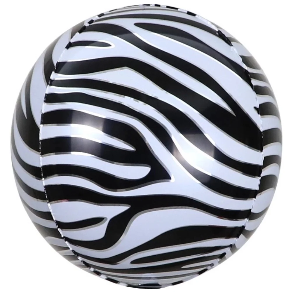 

Фольгированный шарик КНР (55 см) Сфера 4D Зебра, Разные цвета