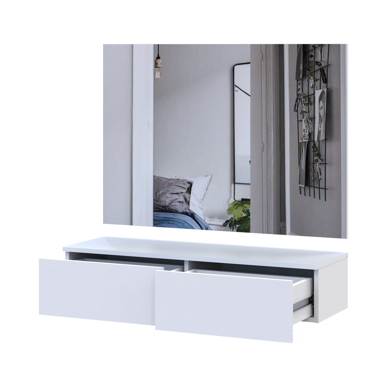 Комплект меблів Doros Левія + дзеркало Білий 100х32х100 (42005235) 2