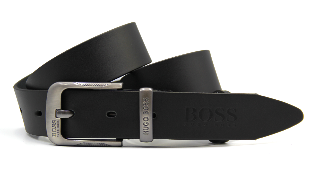 

Мужской ремень BOSS из натуральной кожи, Черный