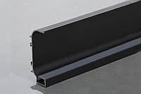 Профиль C образный для фасадов без ручек (ФБР) с пазом под LED-подсветку L=5950 мм черный (цена за 1 пог.м)