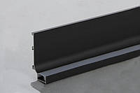 Профиль L образный для фасадов без ручек (ФБР) с пазом под LED-подсветку L=5950 мм черный (цена за 1 пог.м)