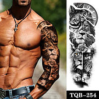 Тату наклейка на тело, Флеш тату, Водостойкая временная татуировка, TQB-254