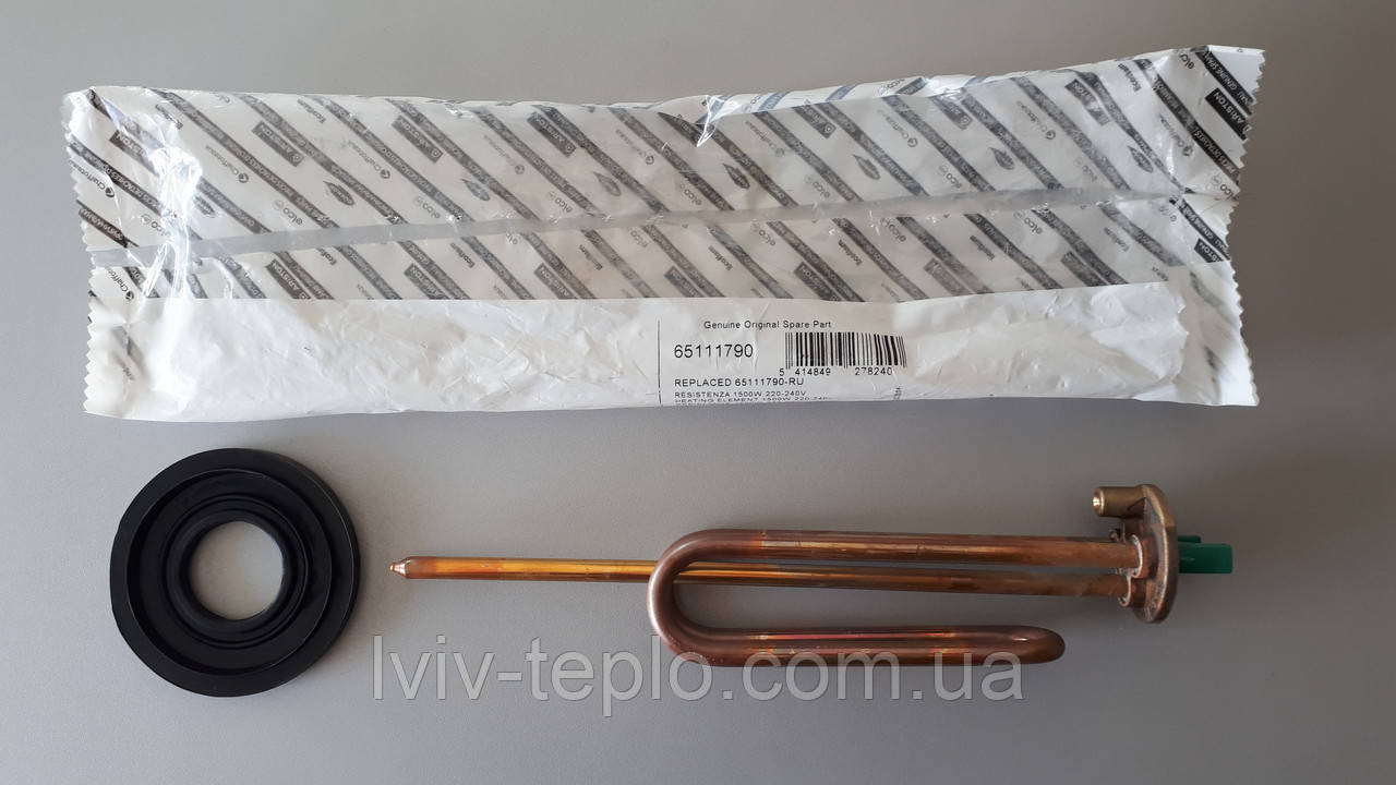 65111790 Нагрівальний елемент (ТЕН) 1500 W для водонагрівача Ariston, фото 1
