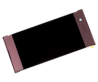 Дисплей (экран) для Sony G3412 Xperia XA1 Plus Dual/G3416 + тачскрин, розовый, оригинал (Китай) с передней