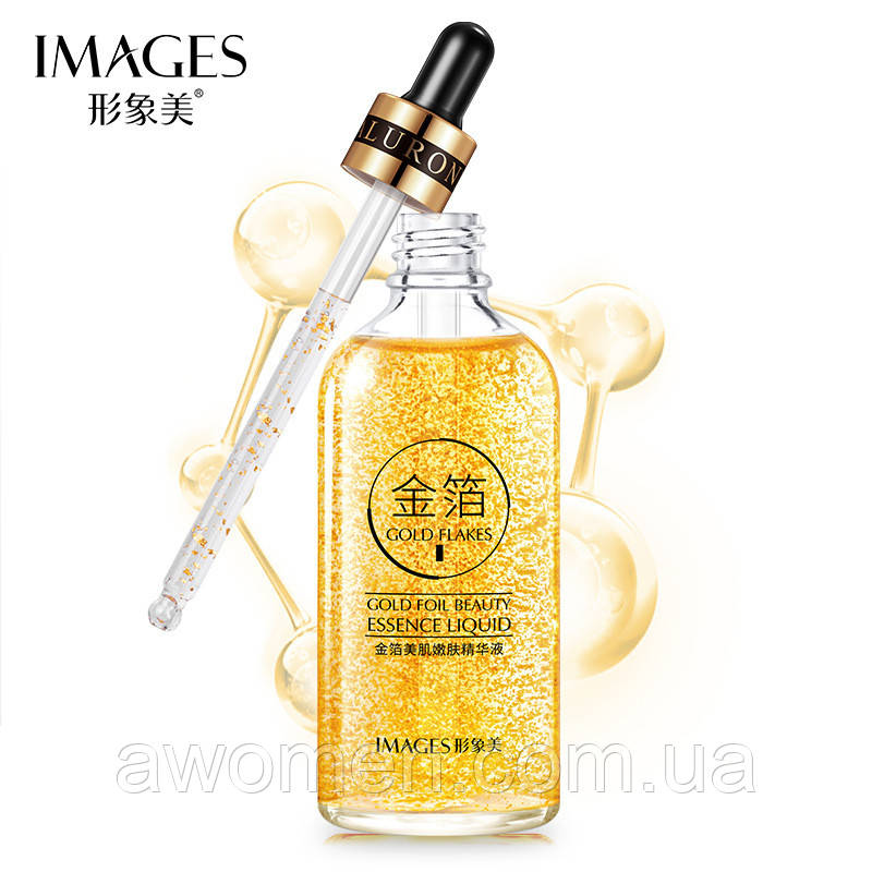 Зволожувальна антивікова сироватка Images 24 k Gold Flakes 100 ml