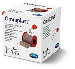 Пластир фіксуючий текстильний Omniplast 5см х 5м 1шт