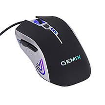 Ігрова миша Gemix W-100, чорна, дротова, геймерська мишка з бічними кнопками та підсвічуванням, фото 3