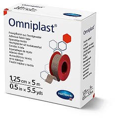 Пластир фіксуючий текстильний Omniplast 1,25см х 5м 1шт