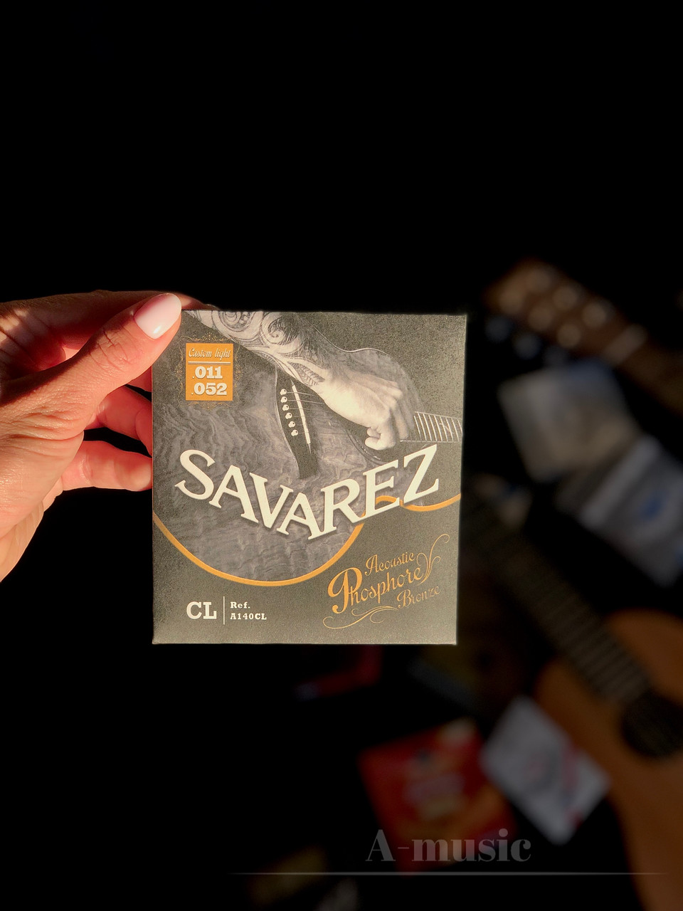 Струни для акустичної гітари SAVAREZ A130CL Acoustic Bronze .011 / Custom .052