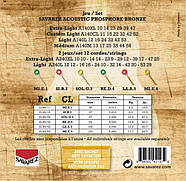Струни для акустичної гітари SAVAREZ A130CL Acoustic Bronze .011 / Custom .052, фото 6