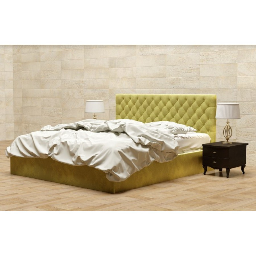 Ліжко двоспальне Монтана, двоспальне ліжко з м'яким узголів'ям для спальні, фото 1