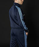 Чоловічий спортивний костюм Адідас Зебра синій Вінтаж 90-х Adidas Австрія Спортивні костюми великі розміри, фото 5