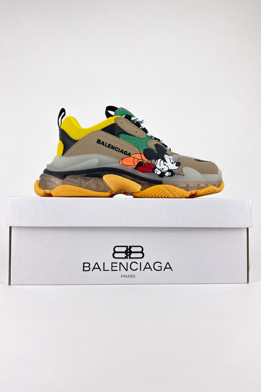 Женские кроссовки Balenciaga Triple S Clear Sole Beige Disney кожаные кроссовки баленсияга трипл с баленсиага - фото 2 - id-p1468955962