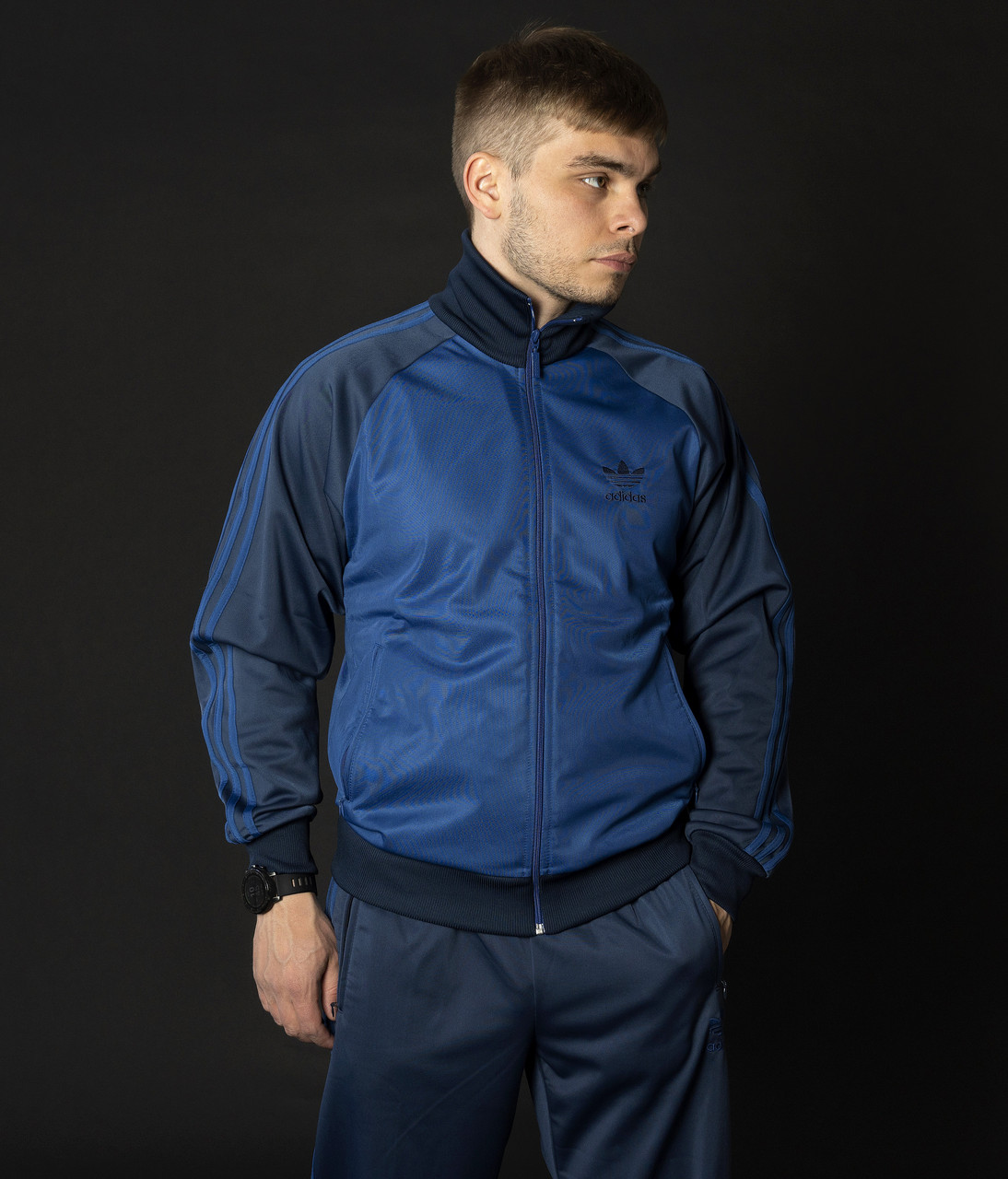 Чоловічий спортивний костюм Адідас Теніс синій Вінтаж 90-х Adidas Австрія Спортивні костюми великі розміри