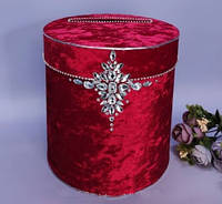 Коробочка для конвертів весільна з бархотним покриттям