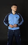 Чоловічий спортивний костюм Адідас Теніс блакитний Вінтаж 90-х Adidas Австрія Спортивні костюми великі розміри, фото 7