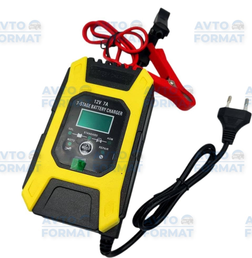 Зарядний пристрій для автомобільного акумулятора Foxsur 12 V 7 A, фото 1