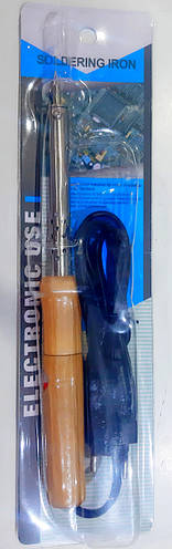 Паяльник Soldering Iron 40Вт (китай) с деревянной ручкой, на блистере ...