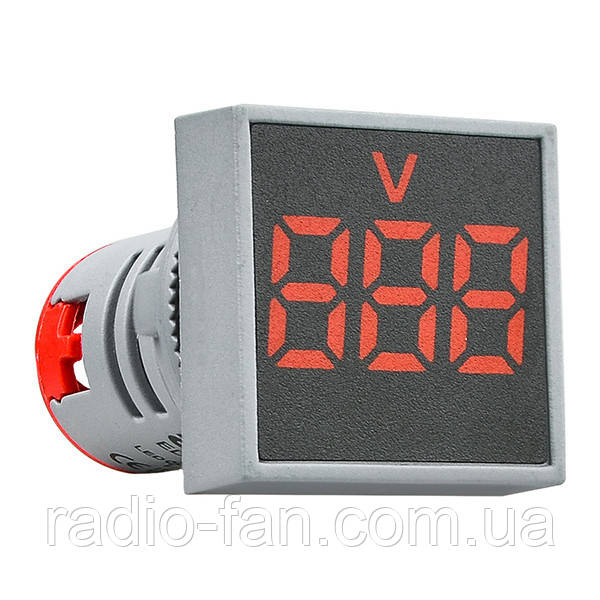 Цифровий вольтметр червоний 30-500 В АС