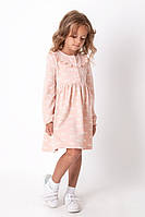 Платье детское персиковое Mevis на 4-6 лет бантики 104-116