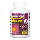 Natural Factors, BioCoenzymated, вітамін B6, піродоксал 5'-фосфат, 50 мг, 30 вегетаріанських капсул, фото 4