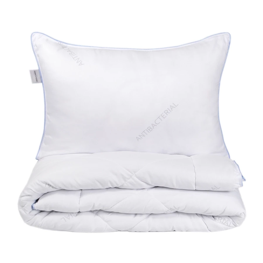 Набір ковдра з подушкою Antibacterial Karaca Home білий 155х215 см