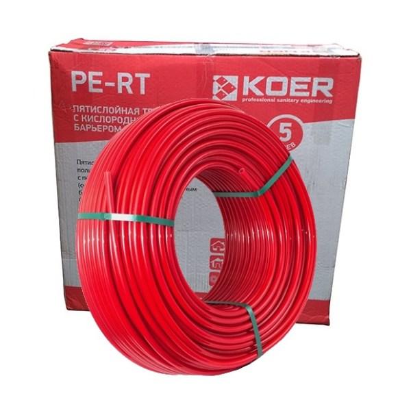 Труба для теплої підлоги KOER PERT EVOH 16*2,0 (RED) з кисневим бар'єром