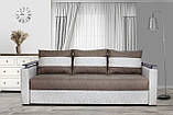 Диван  прямий розкладний двоспальний єврокнижка з нішами для білизни та подушками "Браво", фото 2