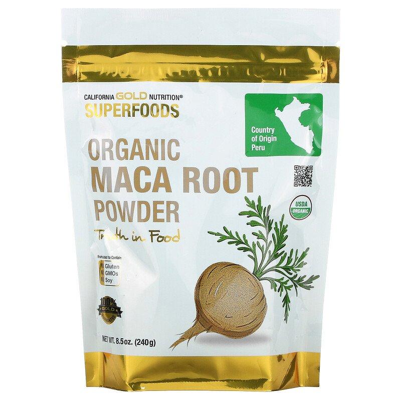 California Gold Nutrition, Superfoods, органічний порошок із кореня маки, 240 г