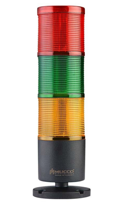 Світлозвукосигальна колона 3 кольори LED, 12-24 VDC, монтаж на поверхню