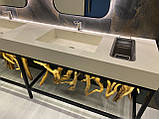Стільниця з суцільнолитою чашею Тоскана 580х355 з високим бортом колір палітри RAL матової текстури, фото 2
