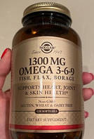 Жирні кислоти омега 3-6-9 Solgar Omega 3-6-9 1300 мг 120 капсул Риб'ячий жир