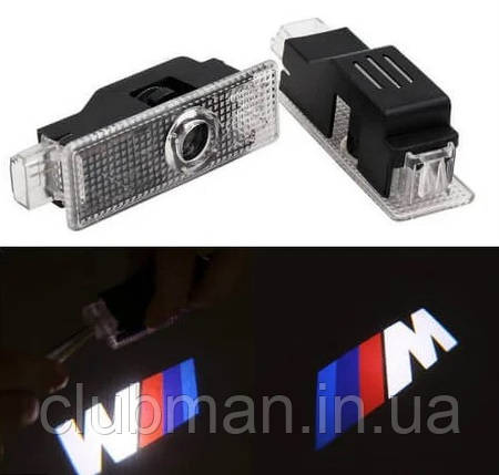 Проектор підсвічування логотипу для дверей BMW (БМВ) M-performance Логотип E90 F30 E60 F10 F01 E70 F15, фото 1