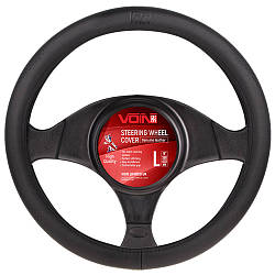 Чохол на кермо 40-41 см (L) | чорний/БО/шкіра один шов VOIN