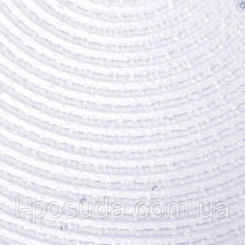 Белые коврики-подставки с пайетками под тарелки Ø38 см - фото 4 - id-p1448921438