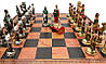 Набір шахи шашки нарди 3 в 1 ITALFAMA Римляни проти варварів 36 х 36 см, фото 2