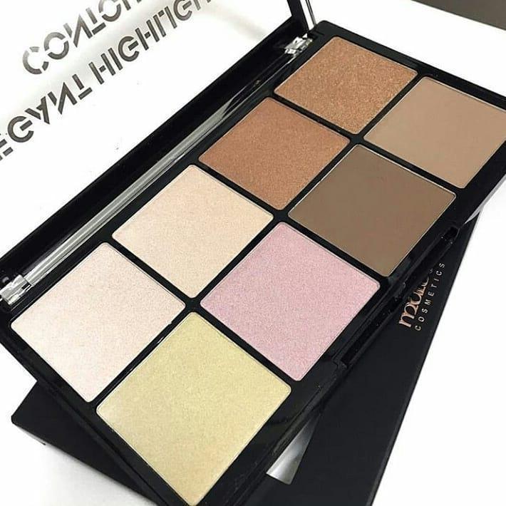 Malva Cosmetics. Elegant, палетка для контуринга особи, 8 кольорів. M 495.