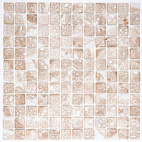 Мозаїка АкваМо під камінь, мармур бежевий Travertin Beige 31.7x31.7 для кухні, басейну, хамама за 1 ШТ